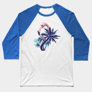 Summer Flamingo Baseball T-Shirt